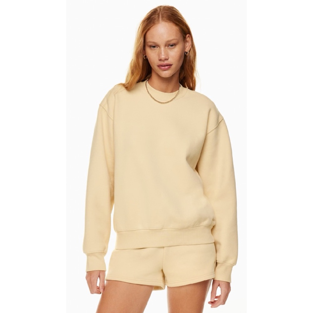 Aritzia Tna Perfect Crew Cozy Fleece Crewneck